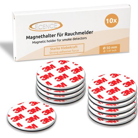 10x Magnethalterung 50mm für Rauchmelder Feuermelder Magnet-Befestigung (1/4)