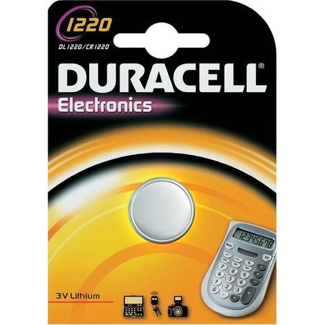 DURACELL Pile Bouton Lithium Electronics CR1220 Blister de 1