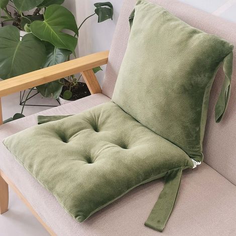 Coussin Pour Fauteuil Bascule - 45 x 45 cm - Fixation Par Liens - Pour Intérieur Patio Bureau Étudiant - Vert - 1 Pièce (1/2)