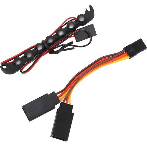 Barre lumineuse LED 73 mm de longueur pour toit de voiture RC Traxxas 1/18 (5-8 V CC, 7 LED blanches), compatible avec les modèles 7 voitures RC.
