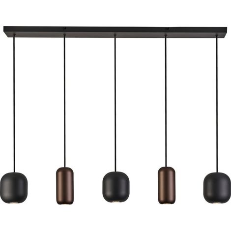 [NEUWERTIG] B-Ware Brilliant Hängelampe Jane Länge 102 Cm Schwarz Grün Deckenlampe Deckenleuchte