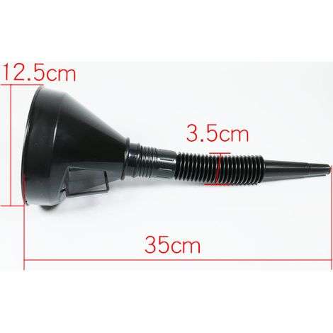 Entonnoir en plastique de ravitaillement de voiture et de moto carburant d'huile de moteur d'essence avec l'entonnoir épaissi de maille de filtre-35cm, 2pcs (1/4)
