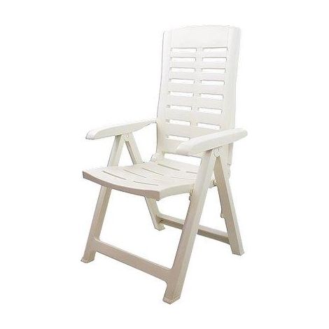 POLTRONA PIEGHEVOLE YUMA PROGARDEN  PP BIANCO CM 60X61 H.CM 109