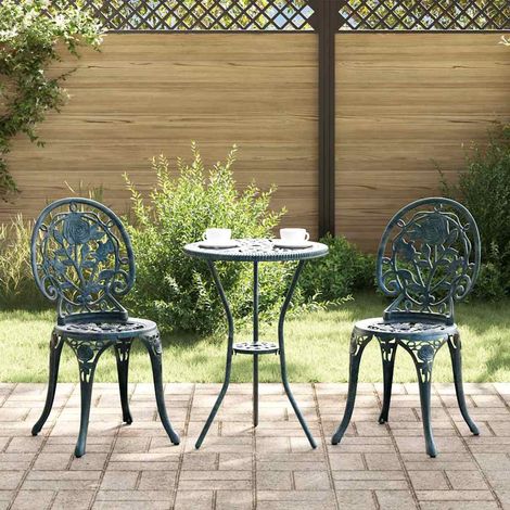 Ensemble bistro de jardin 3 pcs-Salon de jardin bistro Vert Aluminium 440031 (1/5)