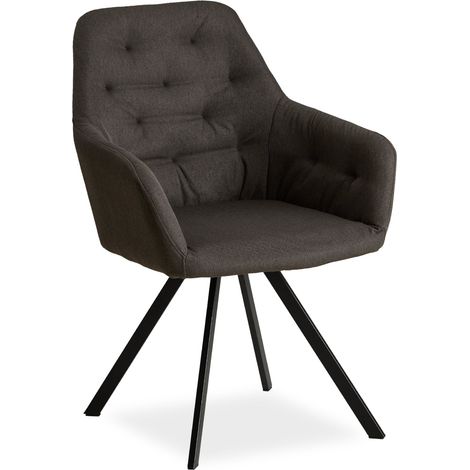 Chaise de salle à manger salon avec revêtement confortable couleur anthracite CDS06007 (1/5)