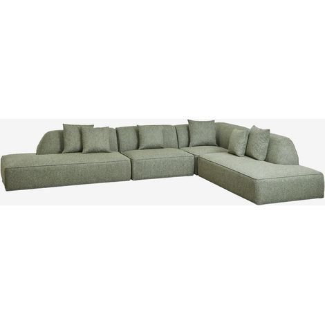 Divano angolare modulare Cardea a 4 pezzi con chaise longue doppia imbottita SKLUM