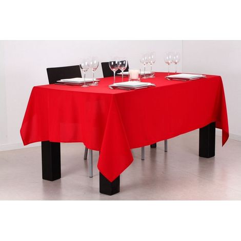 Nappe anti taches rectangulaire 140 x 240 cm - Rouge - Livraison gratuite