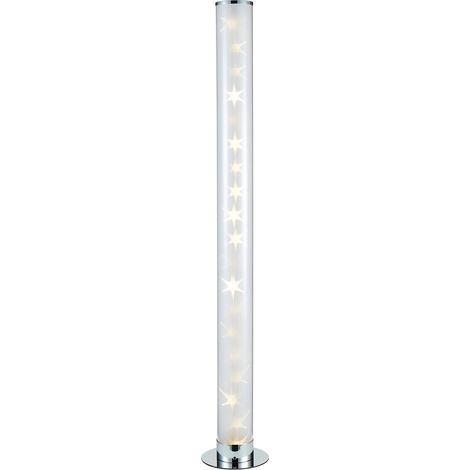 Litecraft Glow Galaxy Floor Lamp Cylinder Colour Changing LED Base - Chrome