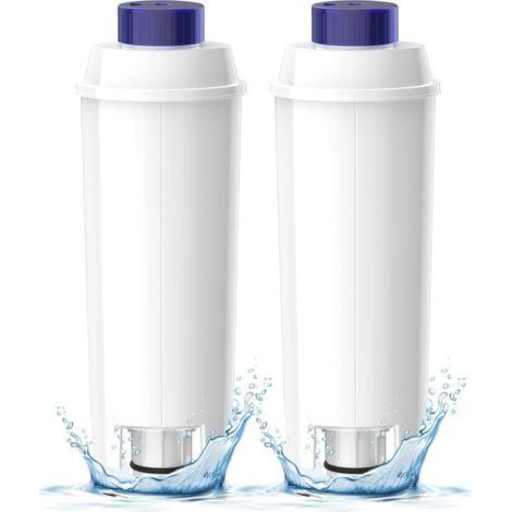Wasserfilter für Delonghi Magnifica S Kaffeemaschinen, Delonghi Dinamica Filter und ECAM/ETAM/ESAM/BCO Serie, DLSC002 Filterkartusche, Wasserenthärtungsfilter (2 Stück) (1/5)