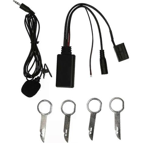 Adaptateur audio auxiliaire BT 50 avec microphone et kit mains libres pour autoradio Ford 6000CD (alimentation 5 V). (1/5)