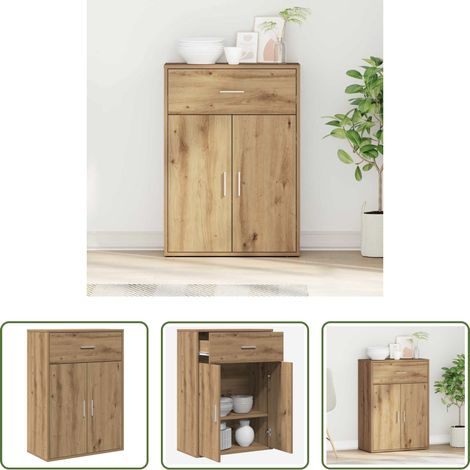 Holzwerkstoff - Sideboard Artisan-Eiche 60 x 30 x 84 cm Holzwerkstoff (1/5)