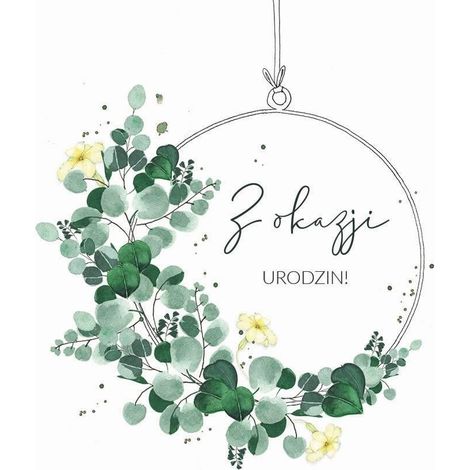 Biglietto quadrato Swarovski CL4001PO In occasione del compleanno