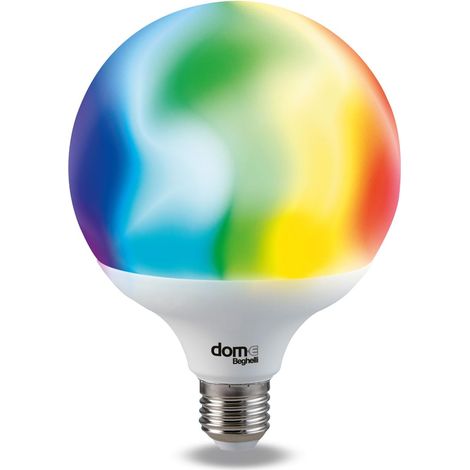 Beghelli Dom Lampadina LED Alexa Smart GLOBO E27 14W RGB-CCT WiFi-Lampada Compatible con App, Lampadine Accessori Domotica di Facile Installazione, Regolazione di Colori a Luce Calda e Luce Fredda (1/4)