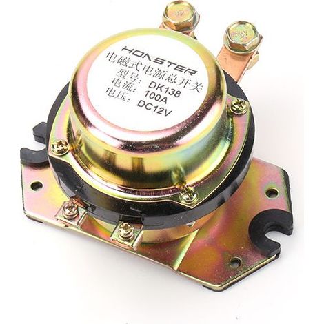 Relais électromagnétique principal 12/24 V pour l'automobile et les engins de chantier - 100 A - Protection contre les fuites de batterie (1/4)