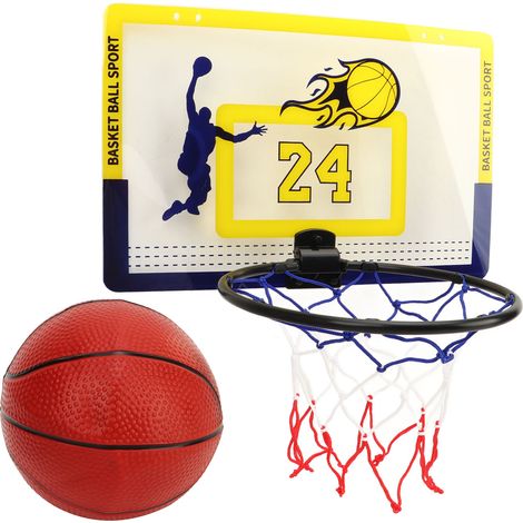 Panier de basket d'intérieur portable à suspendre à une porte pour enfants, idéal pour les fêtes à la maison, la piscine et les jeux sportifs en famille. (1/5)