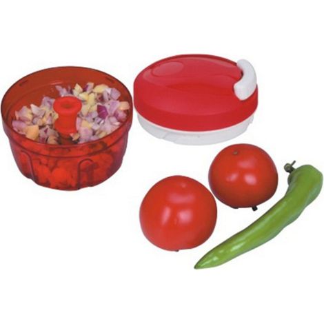 Hachoir à main Cuisine Multifonctionnelle Hachoir de cuisine rond Multifonctionnel - Rouge, 1pc (1/4)