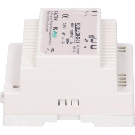 Alimentation sur rail DIN avec commutation LED régulée et réglable pour armoire de commande de boîte à fusibles DR-60-24
