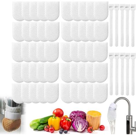 Filtres pour robinet 50 pièces – Sacs filtrants en coton pour filtration de l’eau – Filtres pour robinet pour retenir calcaire sédiments et impuretés (1/5)