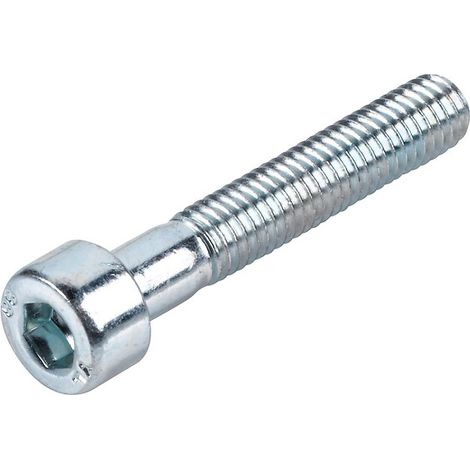 Vis à métaux tête cylindrique empreinte 6 pans creux acier zingué blanc 8.8 partiellement filetées, Ø 10 mm, longueur 30 mm, boî