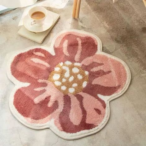Tapis De Sol - Diamètre 80 Cm - En Polyester - Antidérapant Absorbant - Pour Salon Chambre Bureau Jeux Enfants - 1 Pièce (1/4)
