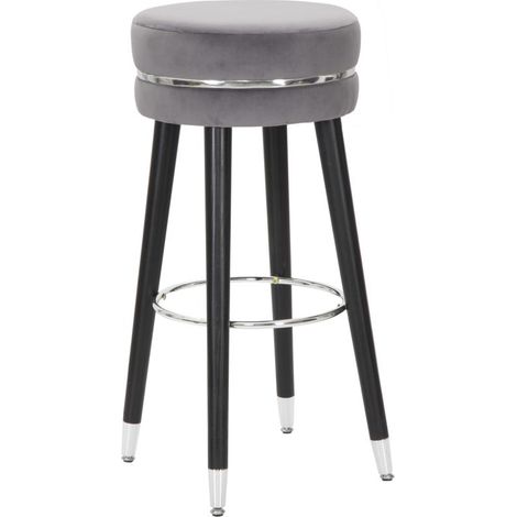 Tabouret de bar Paris Grigio/Argent Cm Ø 35X74 (1/5)
