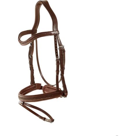 Brida de equitación dyon combination braided anatómica marrón (1/3)