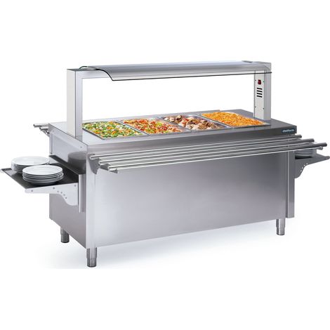 Îlot Central Self Bain-Marie Sec en Inox - Capacité GN de 4 à 6 - Distform