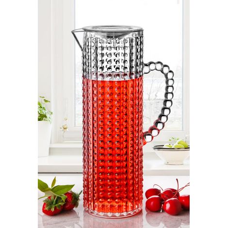 Bottiglia in acrilico trasparente da 1300 ml, 9,5 x 27 cm  Senza BPA, non adatta al microonde o alla lavastoviglie.
