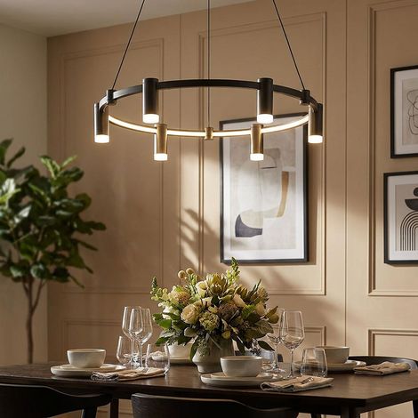 Lampada a sospensione a LED Lampada per sala da pranzo Memory in metallo antracite H 120 cm