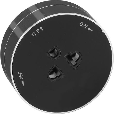 Adaptateur de prise amovible sur rail PC universel 250 V rond avec indicateur lumineux pour prise US/EU (1/5)