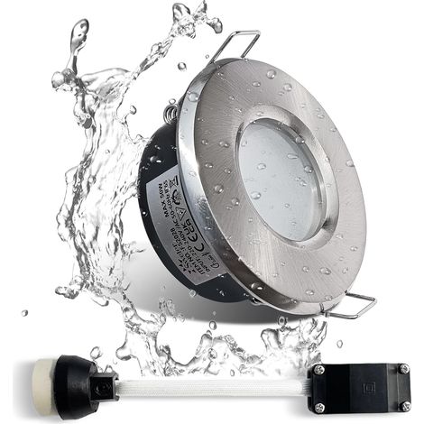 4x Blanc Encastré led IP65 Spot étanche 5W Encastrable Spot LED Blanc Chaud 3000K, Éclairage Plafond Encastré pour salle de bains, cuisine, salon, couloir(incl. Douille GU10)
