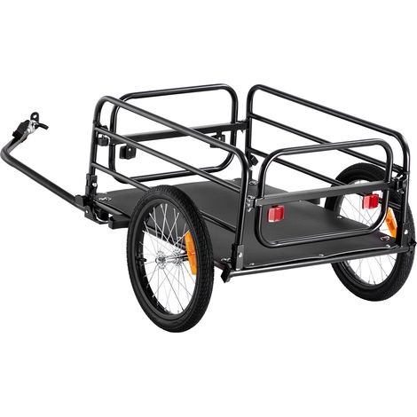 Mophorn Fahrrad-Lastenanhänger – 160 lbs Kapazität, robuster, faltbarer Fahrradwagen mit Schnellspanner, 16-Zoll-Rädern, Universalkupplung, Reflektoren, passend für 22-28-Zoll-Fahrradräder (1/5)