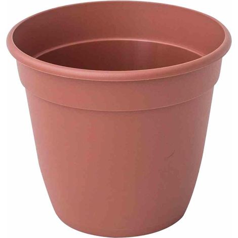 Standard-Pflanztopf 22 x 19 cm, terracotta Rundes Kunststoffgefäß mit Bodenlöchern