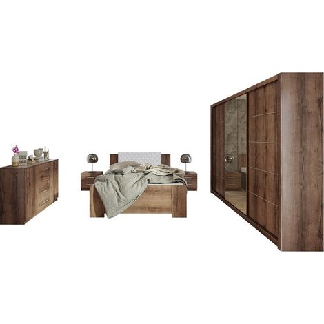 Conjunto de dormitorio Catromi 116, Roble del Monastery + Soft Pik 017