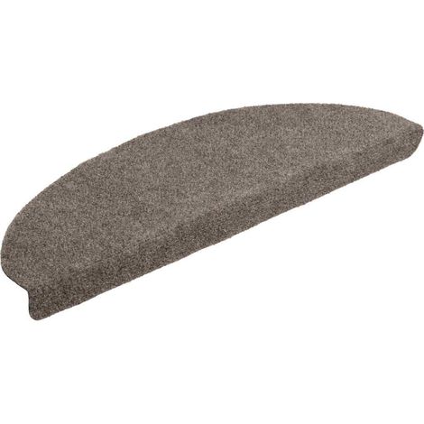 Maison Exclusive - Tappetini per scale autoadesivi 20 pz 65x21x4 cm beige semicircolari grandi