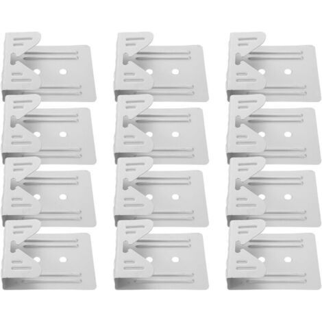 Lot De 12 Pinces À Miroir Pour Mur Supports De Fixation En Métal Crochets Robustes Pour Miroir Crochets Métalliques Mural Argent (1/4)