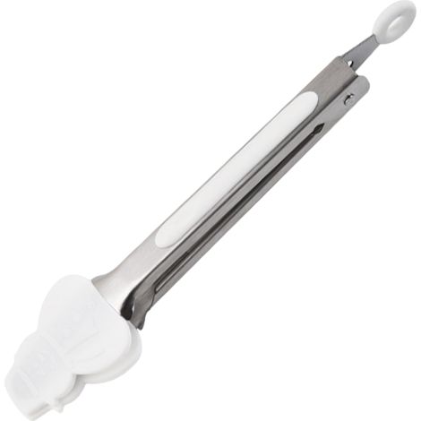 Mini pinces de Noël en silicone, pinces de cuisine de 18 cm, petites pinces colorées pour enfants, idéales pour servir les aliments, les glaçons, les fruits, le sucre (sapin de Noël, bonhomme de neige