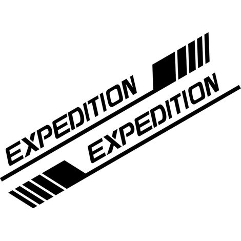 (Argent mat - Pour ExPEDITION) Compatible avec les accessoires Ford T - Autocollant latéral de portière de voiture (1/5)
