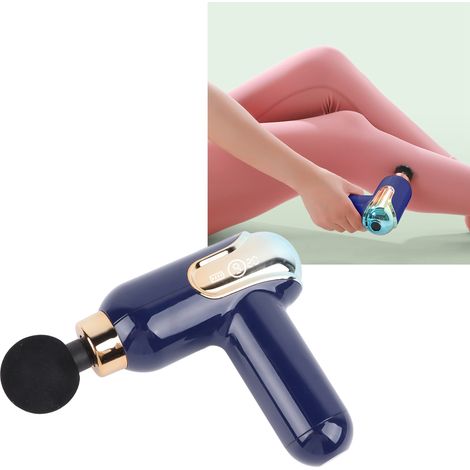 Mini-Massagepistole mit hochwertigem LCD-Display, ideal für Zuhause, Muskelentspannung und Fitness. Lieferung in einer dunkelblauen Box. (1/5)