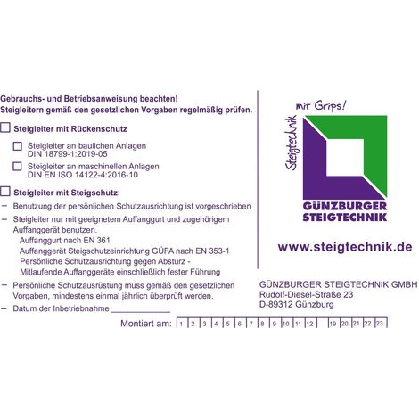 MUNK Kennzeichnungsschild