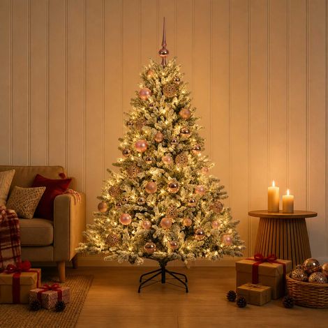 vidaXL Artificial Christmas Tree with Bauble 120 cm 150 LEDs (1/5)