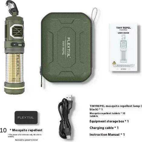 (Green-Tiny Repel-S) Tiny Repel S Répulsif anti-moustiques 2 en 1 sans fil et portable pour le camping, la pêche, la randonnée et les tentes (1/4)