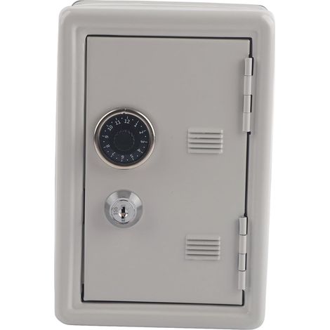 Kindersicherer Münzsafe mit Plattform, 18 cm × 12 cm × 10 cm, grau (1/5)