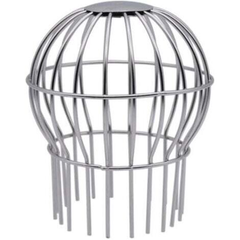 Crépine de gouttière Acier Inoxydable 304 pour descente ronde 1,7"-2,6" anti-débris (1/4)