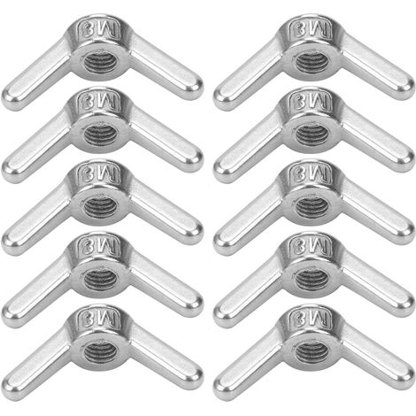 10 Pièces Écrous Papillon M8 Inox 304 pour Fixation Rapide Bricolage