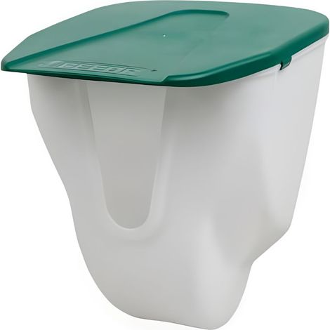 Comedero de Pared para Gallinas y Otras Aves de Corral - Comedero Gallinas Sistema Anti Desperdicio con Entrada en Forma de V - Se Ancla en la Pared para Evitar Roedores - Capacidad 2,5 kg