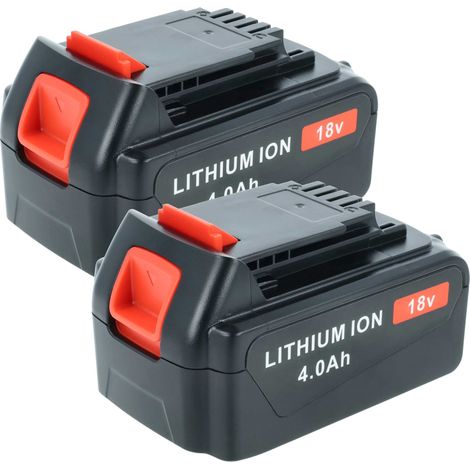 vhbw 2x batteria compatibile con Black & Decker GLC1815L, GLC1823, GLC1825L, GLC2500, GLC1825LB, GLC2500L utensile elettrico (4000 mAh, Li-Ion, 18 V)