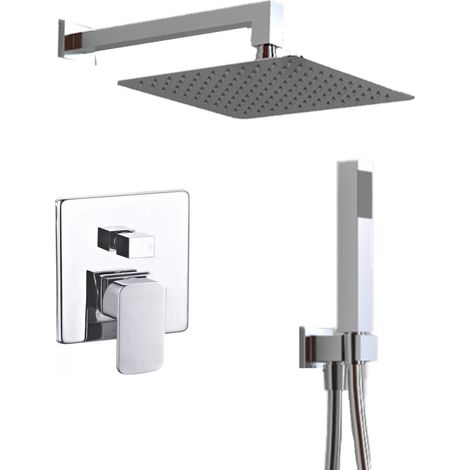 Kit doccia square 4 completo di soffione doccetta e miscelatore con deviatore francia (1/3)