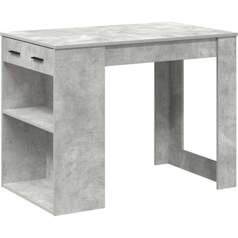 Maison Exclusive - Scrivania con Cassetto Ripiano Grigio Cemento Legno Multistrato