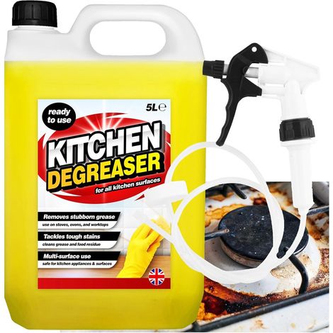 1 x 5L Heavy Duty Kitchen Degreaser With Convenient Long Hose Trigger